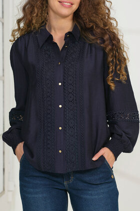 Prepair - Lila Blouse - Skjorte - Mørkeblå Prepair - Lila Blouse - Skjorte - Mørkeblå