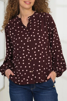 Prepair - Estelle Blouse - Skjorte - Mørkerød Prepair - Estelle Blouse - Skjorte - Mørkerød