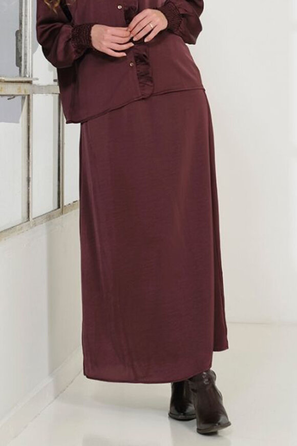 Prepair - Lulu Skirt - Lang Nederdel - Bordeaux
