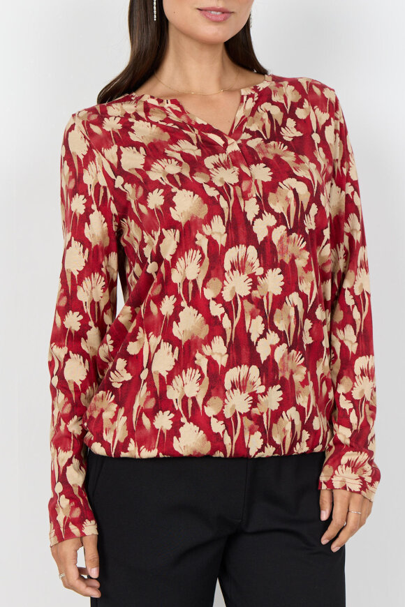 SoyaConcept - SC-Felicity AOP 525 - Print T-shirt - Rød