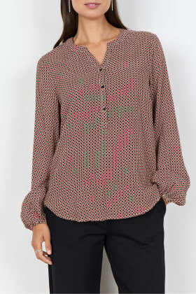SoyaConcept - SC-Anita 1 - Print Bluse - Rød