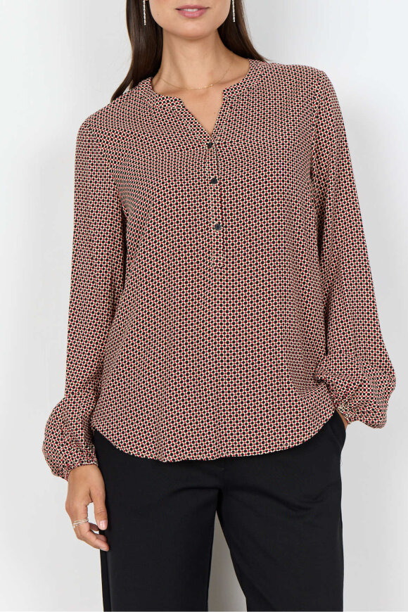SoyaConcept - SC-Anita 1 - Print Bluse - Rød SoyaConcept - SC-Anita 1 - Print Bluse - Rød