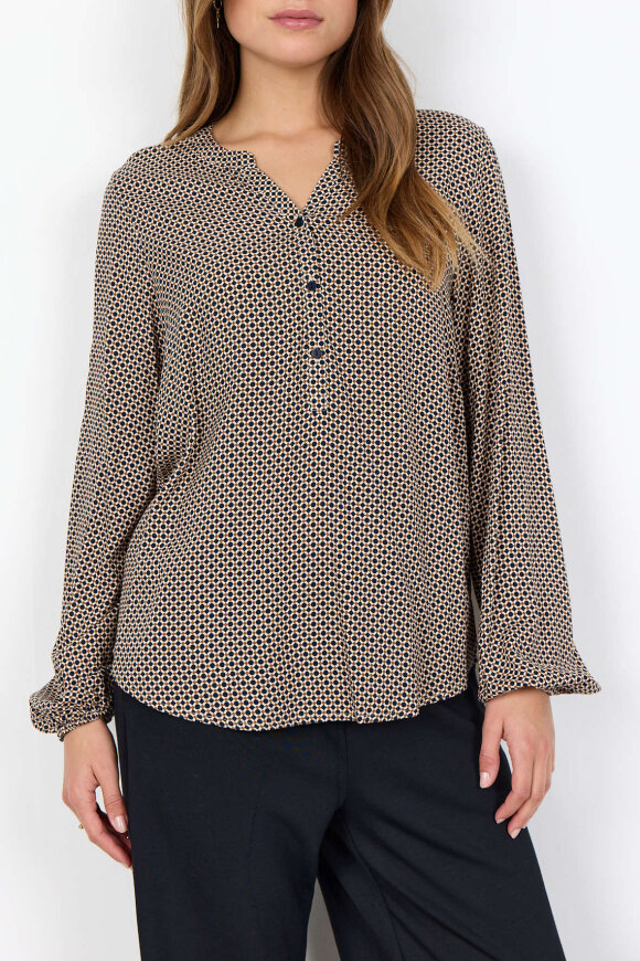 SoyaConcept - SC-Anita 1 - Print Bluse - Mørkeblå