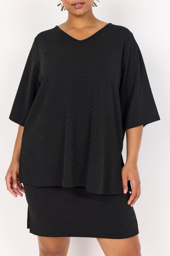 Wasabiconcept - WA-Sanja 1 Glimmer T-shirt - Sort