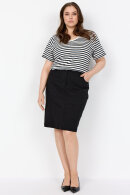 Wasabiconcept - WA-Celeste 1 Stribet T-shirt - Sort