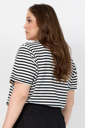 Wasabiconcept - WA-Celeste 1 Stribet T-shirt - Sort