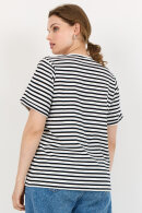 Wasabiconcept - WA-Celeste 1 Stribet T-shirt - Sort