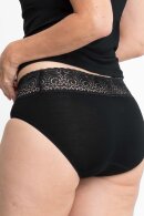 Speidel - Sofia Lace Modal Midislip - Sort Speidel - Sofia Lace Modal Midislip - Sort