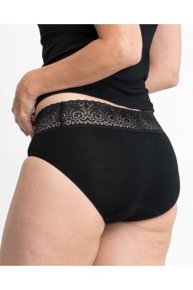 Speidel - Sofia Lace Modal Midislip - Sort