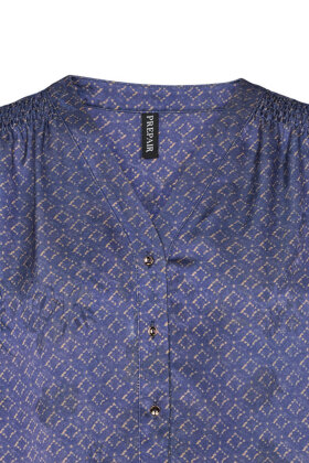 Prepair - Denise Chiffon Print Bluse - Blå