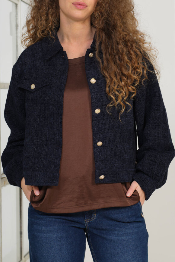 Prepair - Rosanna Jacket - Boucle Strik - Blå