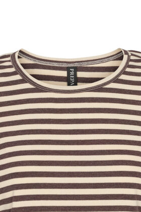 Prepair - Beatrice - Ribstrikket T-shirt - Blomme