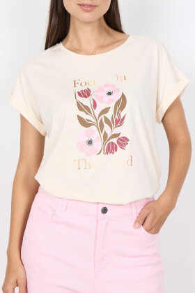SoyaConcept - SC-Rina 14 - Print T-shirt - Creme