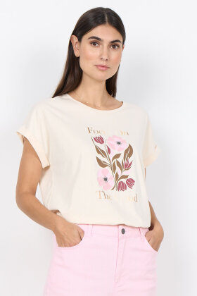 SoyaConcept - SC-Rina 14 - Print T-shirt - Creme