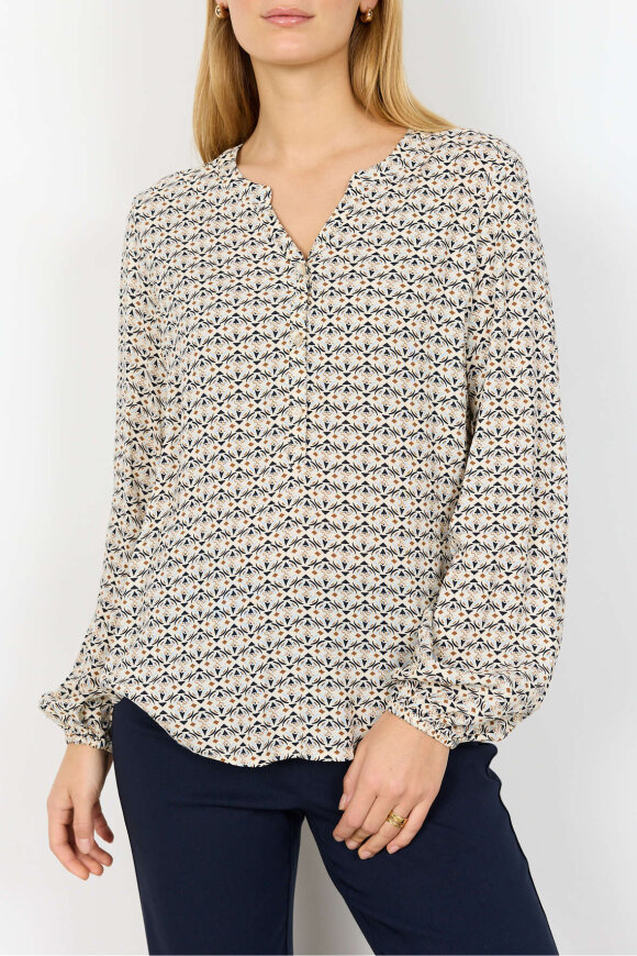 SoyaConcept - SC-Bellua 1 - Print Bluse - Lyseblå