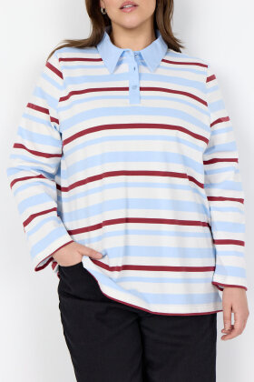 Wasabiconcept - WA-Christel 2 - Stribet T-shirt - Lyseblå