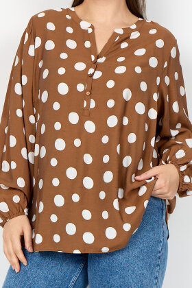 Wasabiconcept - WA-Celia 1 - Polka Bluse - Toffee Wasabiconcept - WA-Celia 1 - Polka Bluse - Toffee
