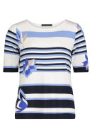 Betty Barclay - T-shirt Striber/Blomster - Blå Betty Barclay - T-shirt Striber/Blomster - Blå