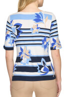 Betty Barclay - T-shirt Striber/Blomster - Blå Betty Barclay - T-shirt Striber/Blomster - Blå