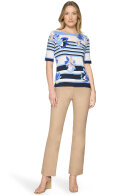 Betty Barclay - T-shirt Striber/Blomster - Blå Betty Barclay - T-shirt Striber/Blomster - Blå