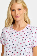 Damella - Bigshirt Natkjole Hjerter - Hvid