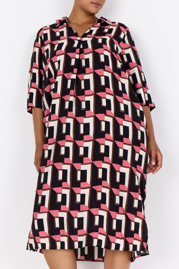 Wasabiconcept - WA-Sarena 3 - Print Kjole - Rose