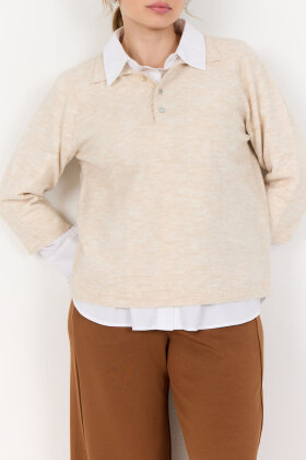 Wasabiconcept - WA-Chanin 2 Strik Pullover - Creme
