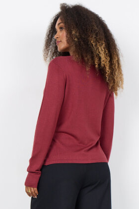 SoyaConcept - SC-Dollie 446 - Viskose Strik Cardigan - Mørkerød