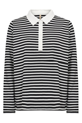 SoyaConcept - SC-Bri 2 Stribet T-shirt - Sort SoyaConcept - SC-Bri 2 Stribet T-shirt - Sort