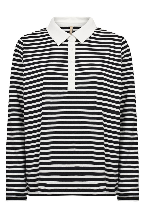 SoyaConcept - SC-Bri 2 Stribet T-shirt - Sort SoyaConcept - SC-Bri 2 Stribet T-shirt - Sort
