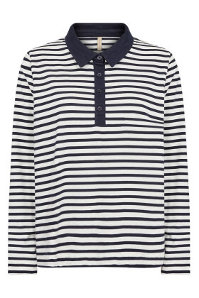 SoyaConcept - SC-Bri 2 Stribet T-shirt - Mørkeblå SoyaConcept - SC-Bri 2 Stribet T-shirt - Mørkeblå