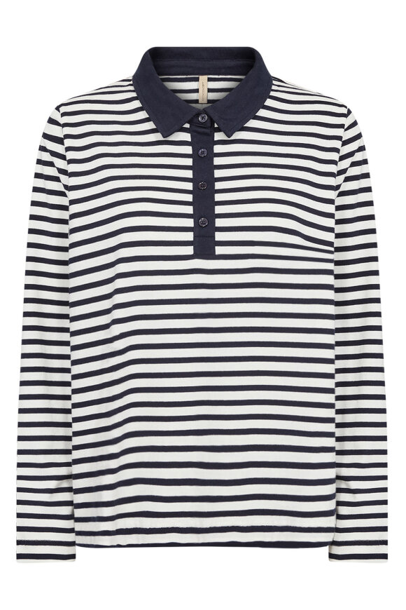 SoyaConcept - SC-Bri 2 Stribet T-shirt - Mørkeblå SoyaConcept - SC-Bri 2 Stribet T-shirt - Mørkeblå