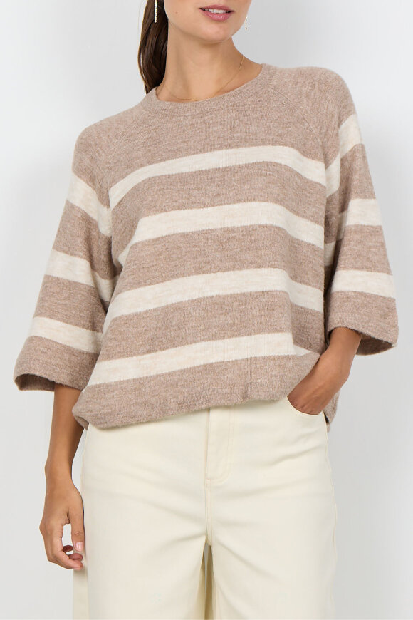 SoyaConcept - SC-Orlean Stripe Pullover - Sand