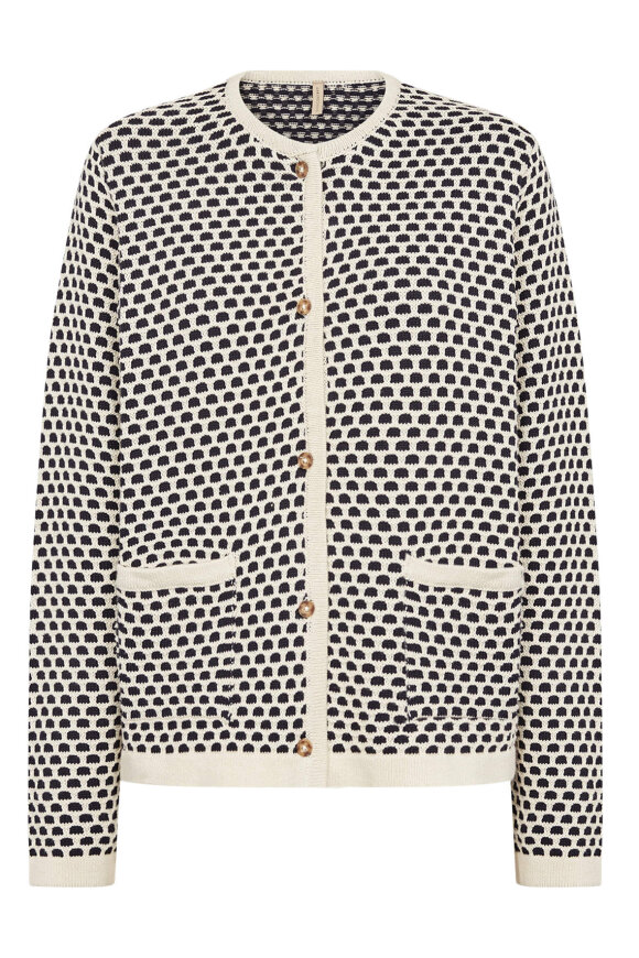SoyaConcept - SC-Bibbi 2 Cardigan - Mønstret - Mørkeblå SoyaConcept - SC-Bibbi 2 Cardigan - Mønstret - Mørkeblå