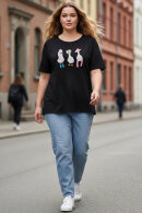 No.1 by OX - Spa Ducks Print T-shirt - Sort