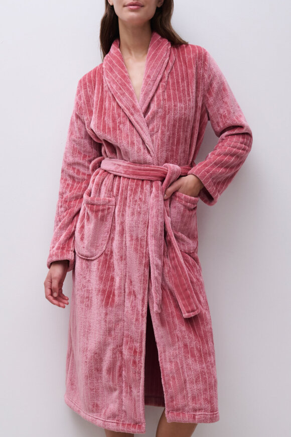 Femilet - Teddy Stribet Kåbe - Pink