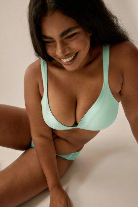 Naturana - Bh Satin kant - u/bøjle - Lysegrøn