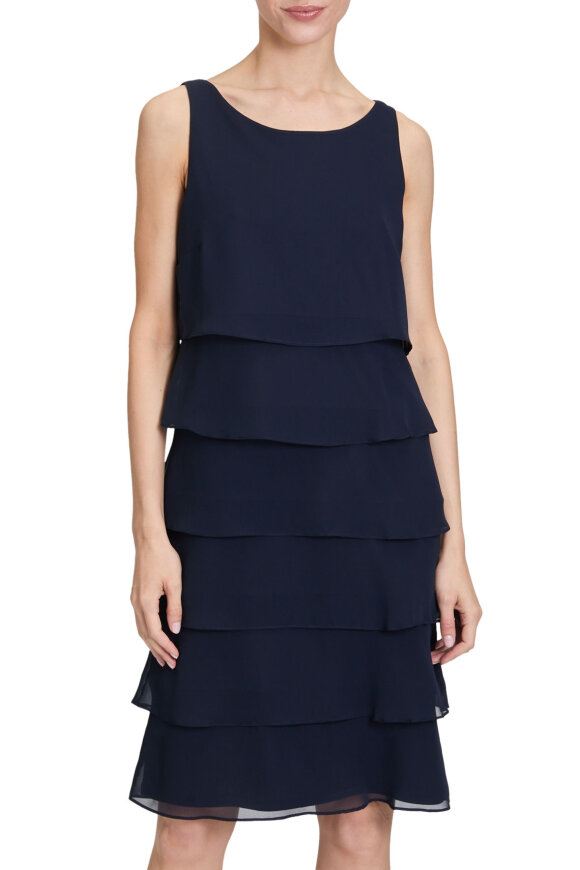 Vera Mont - Kjole Flæser - Mørkeblå Vera Mont - Kjole Flæser - Mørkeblå