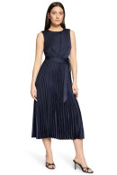 Vera Mont - Plisse Kjole Lang - Mørkeblå