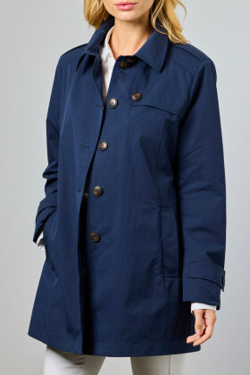 Junge - Noelle - Kort Trenchcoat - Mørkeblå