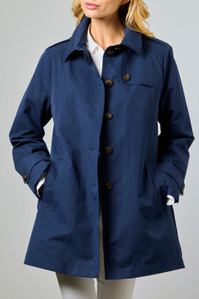 Junge - Noelle - Kort Trenchcoat - Mørkeblå Junge - Noelle - Kort Trenchcoat - Mørkeblå