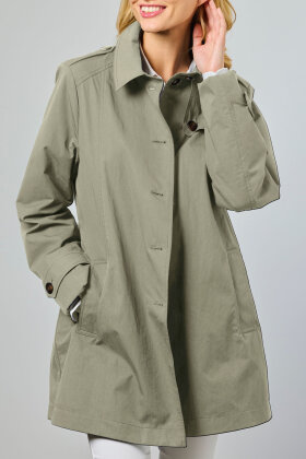 Junge - Noelle - Kort Trenchcoat - Oliven Junge - Noelle - Kort Trenchcoat - Oliven