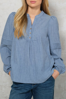 Prepair - Luna Bluse - Denim Look - Blå