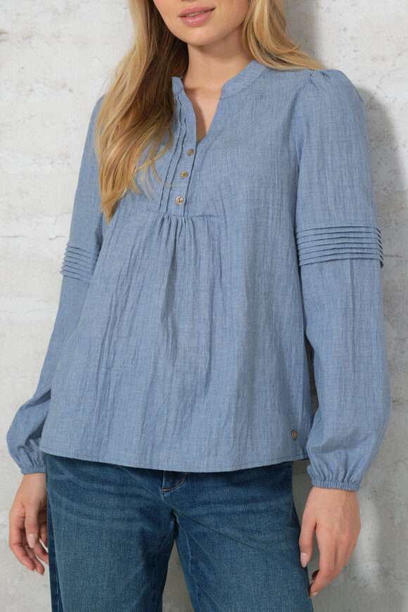Prepair - Luna Bluse - Denim Look - Blå