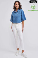 Wonderjeans - Ankle Satin - Straight Leg Mid & Waist - Hvid Wonderjeans - Ankle Satin - Straight Leg Mid & Waist - Hvid