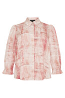 No.1 by OX - Skjorte 3/4 Sleeve Mønstret Print - Lys Pink
