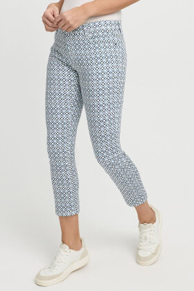 Wonderjeans - Ankle - Straight Leg Mid & Waist - Hvid/Blå