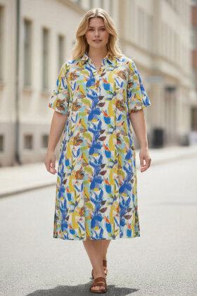 No.1 by OX - Kjole Blomstret Print - Lyseblå