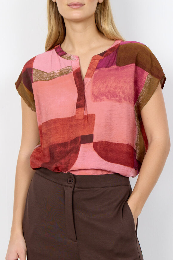 SoyaConcept - SC-Catania 1 - Print Bluse - Rosa SoyaConcept - SC-Catania 1 - Print Bluse - Rosa