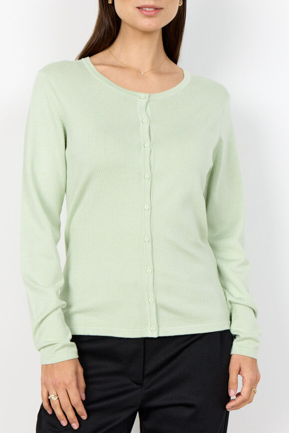 SoyaConcept - SC-Dollie 446 - Kort Strik Cardigan - Lysegrøn